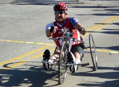 handcyclist at the Marine Corps Marathon