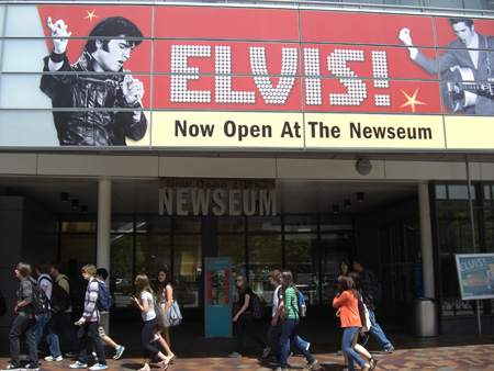 Elvis exhibition at the Newseum