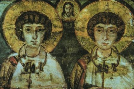 St. Sergius & Bacchus icon, early 7th century