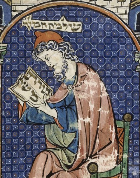 Solomon reading Hebrew scripture