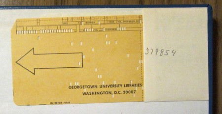 library punched card