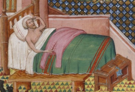 Margery Kempe's husband in bed after fall