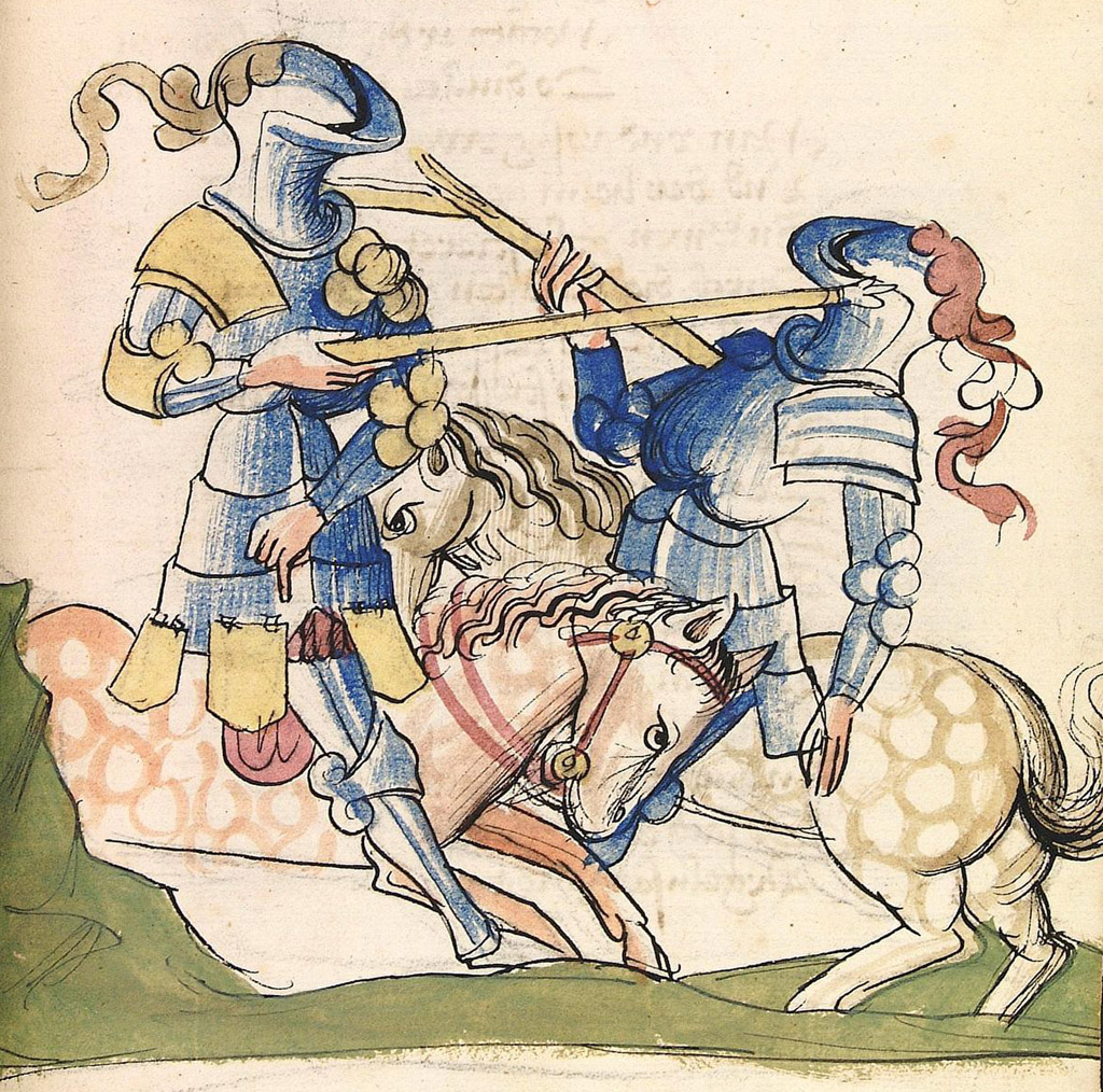 Gawan jousting with Turkoyte in Parzival