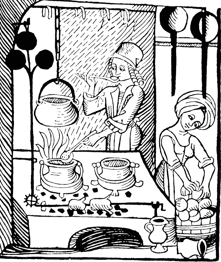 medieval kitchen work
